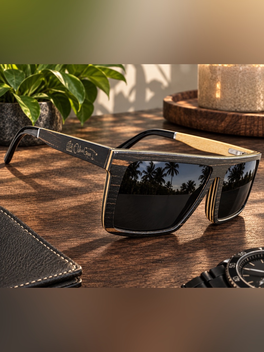 Oahu Gear Co. Handmade Bamboo Polarized Sunglasses – Hawaii